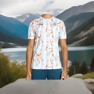 PUMA Neymar Jr Creativity Soccer Jersey White Blue Men's Size Small 658953-13